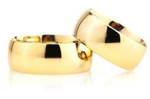 Sefa Gold Beyaz 8 Mm 14 Ayar Sarı Düz Kadın Çift Alyans