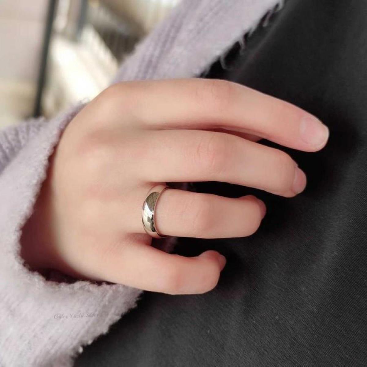 Sefa Gold Beyaz 5 Mm 14 Ayar Rose Gold Düz Kadın Alyans