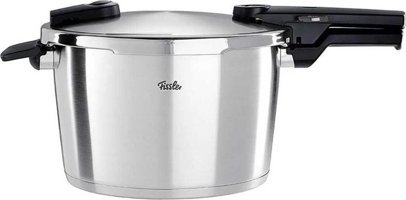 Fissler Vitaquick Premium Clipso Kapak Çelik 8 lt Düdüklü Tencere Siyah