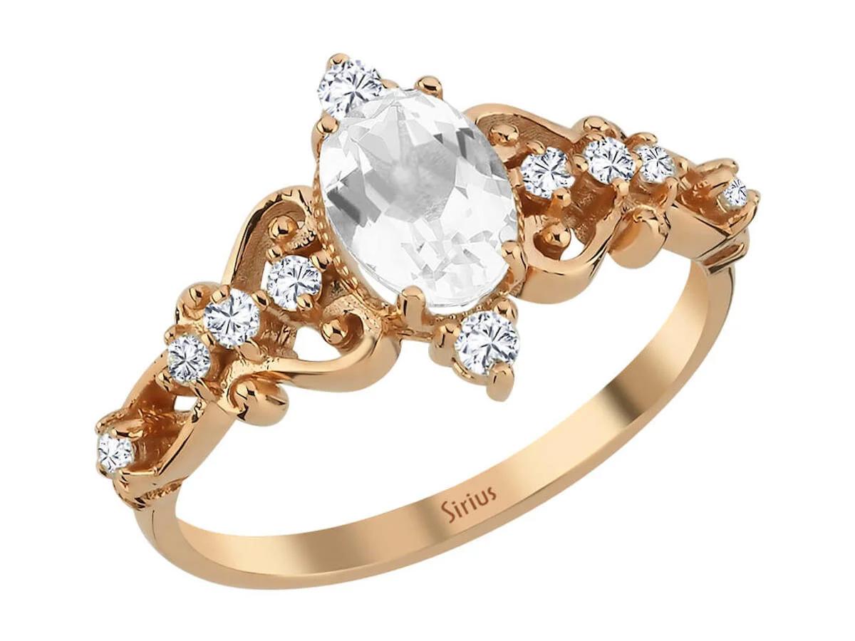 Sirius Pırlanta 0.95 Karat Oval Parlak Sertifikalı Beyaz Pırlanta Yüzük
