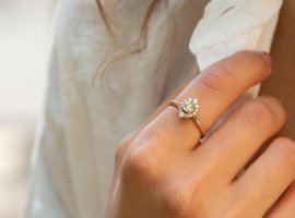 Safir Kuyumculuk 0.40 Karat Yuvarlak Sertifikalı Beyaz Pırlanta Yüzük