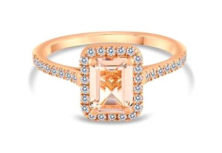 Safir Kuyumculuk 1 Karat Sertifikalı Beyaz-Pembe Pırlanta Yüzük