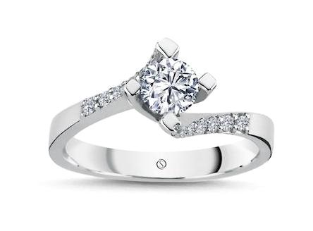 Safir Kuyumculuk 0.53 Karat Yuvarlak Tektaş Parlak Sertifikalı Beyaz Pırlanta Yüzük