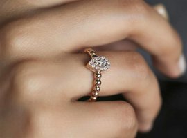 Safir Kuyumculuk 0.12 Karat Damla Sertifikalı Pırlanta Yüzük
