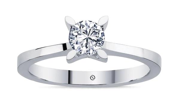 Safir Kuyumculuk 0.25 Karat Yuvarlak Tektaş Parlak Sertifikalı Beyaz Pırlanta Yüzük