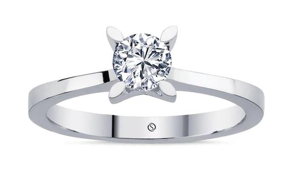 Safir Kuyumculuk 0.40 Karat Yuvarlak Tektaş Parlak Sertifikalı Beyaz Pırlanta Yüzük