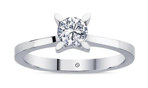 Safir Kuyumculuk 0.50 Karat Yuvarlak Tektaş Parlak Sertifikalı Beyaz Pırlanta Yüzük