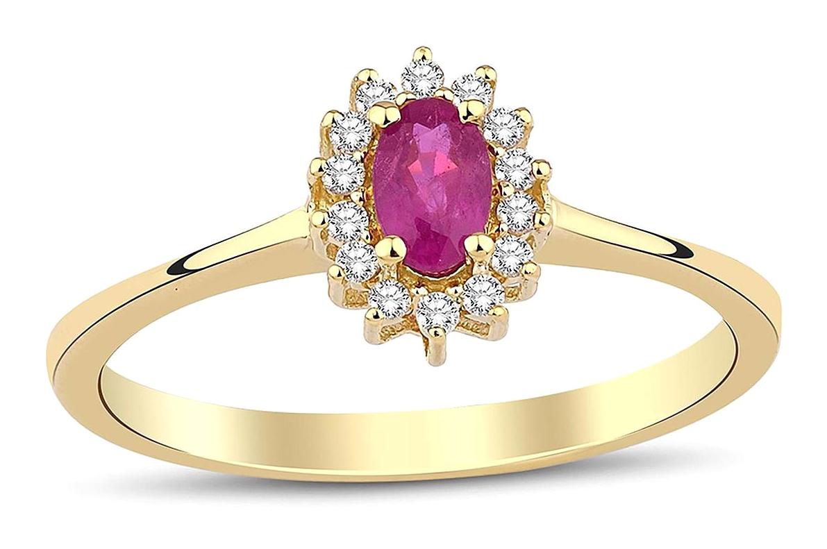 İryum 0.34 Karat Oval Parlak Sertifikalı Pembe Pırlanta Yüzük