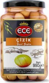 Ece Çizik Yeşil Zeytin Kavanoz 4x550 gr