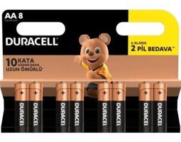 Duracell 1.2 V Alkalin AA Pil 8'li