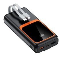 Paleon Paleon YB-017 20000 mAh Hızlı Şarj Dijital Göstergeli Type C - USB Çoklu Bağlantı Kablolu Powerbank Siyah