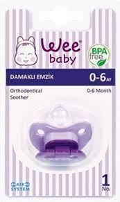 Wee Baby 835 18+ Ay Ortodontik Damaklı Silikon Emzik Mor