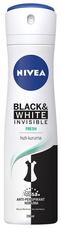 Nivea Black& White Invisible Ter Önleyici Antiperspirant Sprey Kadın Deodorant 150 ml