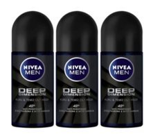 Nivea Deep Dimension Ter Önleyici Antiperspirant Roll-On Erkek Deodorant 3x50 ml