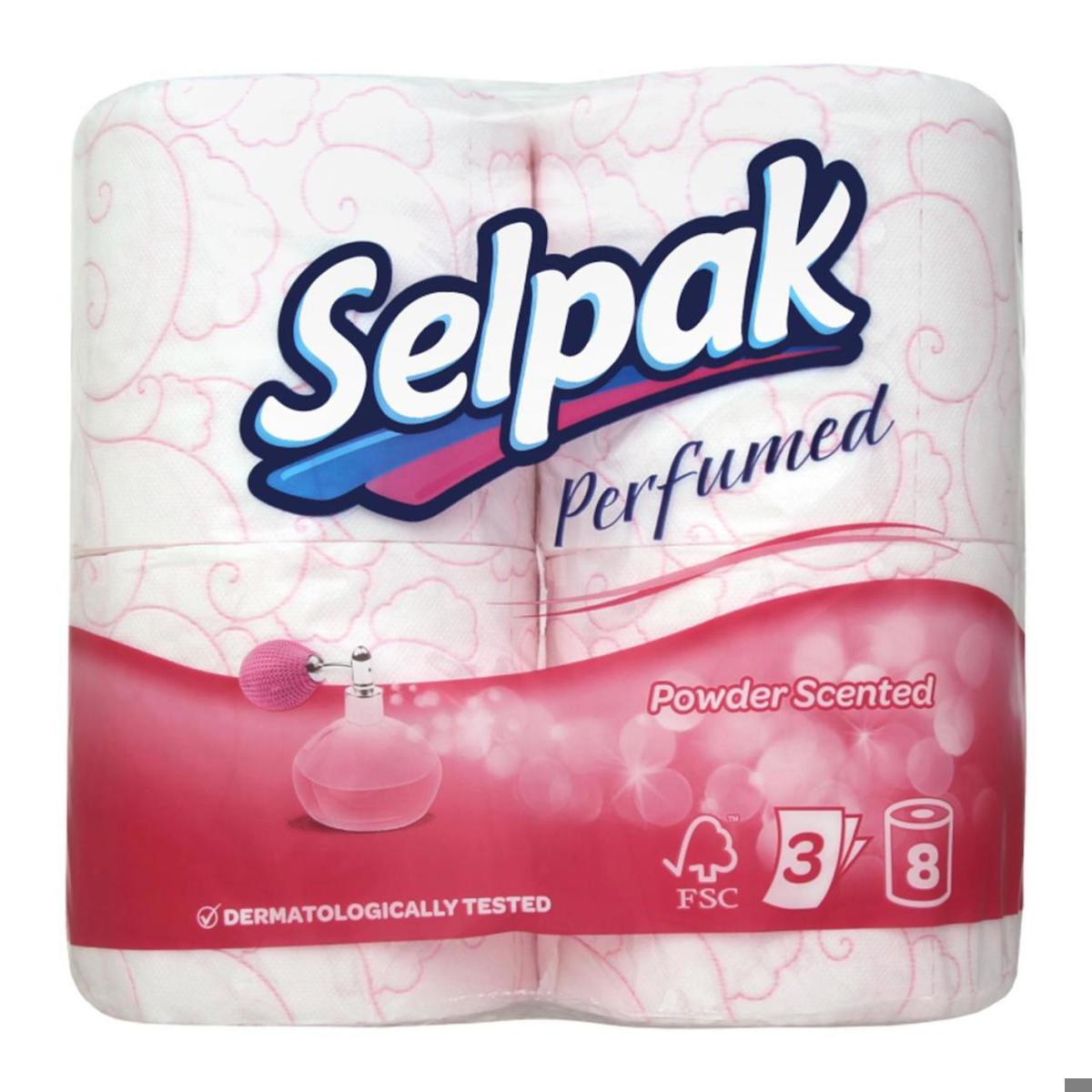 Selpak Pudra Kokulu 3 Katlı 8'li Tuvalet Kağıdı