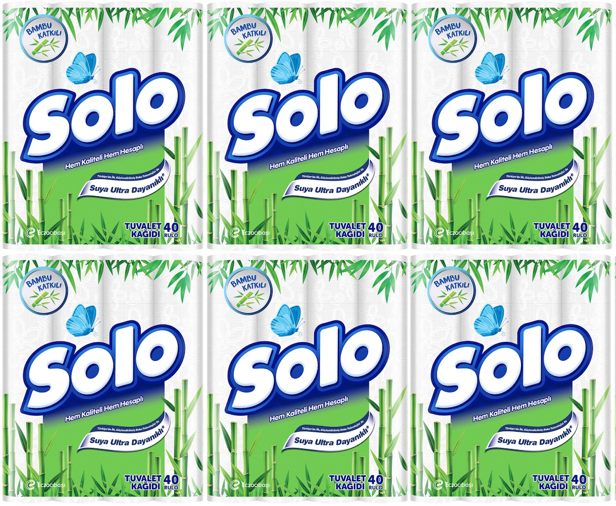 Solo Bambu 2 Katlı 6x40'lı Tuvalet Kağıdı