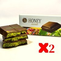 Honey Antep Fıstığı Kadayıf Dolgulu Sütlü Dubai Çikolatası 200 gr 2'li