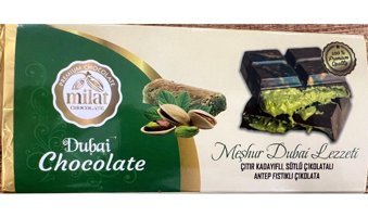 Milat Chocolate Antep Fıstığı Kadayıf Dolgulu Sütlü Dubai Çikolatası 190 gr