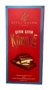 Beyaz Badem Antep Fıstığı Kadayıf Dolgulu Sütlü Dubai Çikolatası 200 gr