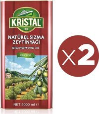 Kristal Soğuk Sıkım Teneke Sızma Zeytinyağı 2x5 lt