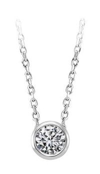 Sirius Pırlanta 0.20 Karat Yuvarlak Kesim 14 Ayar Altın Tektaş Pırlanta Kolye 42 Cm