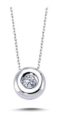 Lova Pırlanta 0.20 Karat Yuvarlak Kesim 14 Ayar Altın Tektaş 2060002 Pırlanta Kolye 42 Cm