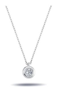 Lova Pırlanta 0.32 Karat Yuvarlak Kesim Altın Tektaş 2060024 Pırlanta Kolye 42 Cm