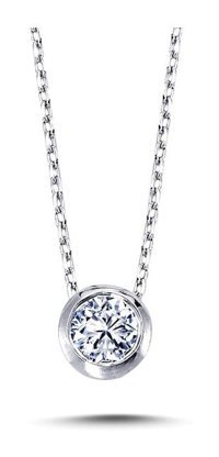 Lova Pırlanta 0.20 Karat Yuvarlak Kesim 14 Ayar Altın Tektaş 2040020 Pırlanta Kolye 42 Cm