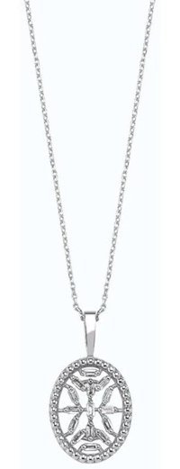 Altınbaş 0.14 Karat Yuvarlak Kesim Sertifikalı 14 Ayar Altın Mdd045 Pırlanta Kolye 40 Cm