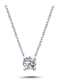 Lova Pırlanta 0.23 Karat Yuvarlak Kesim 14 Ayar Altın Tektaş 2030013 Pırlanta Kolye 42 Cm