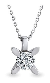 Sarrafoğlu 0.25 Karat 14 Ayar Altın Tektaş Pırlanta Kolye 42 Cm