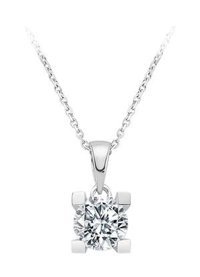 Sirius Pırlanta 0.84 Karat Yuvarlak Kesim 14 Ayar Altın Tektaş Pırlanta Kolye 42 Cm