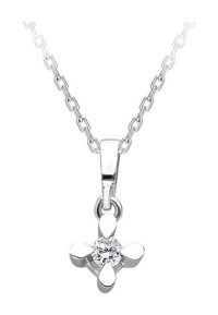 Sirius Pırlanta 0.05 Karat Yuvarlak Kesim 8 Ayar Altın Tektaş Pırlanta Kolye 42 Cm