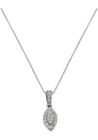 Pirnus Diamond 0.16 Karat Yuvarlak Kesim 14 Ayar Altın Pırlanta Kolye 42 Cm
