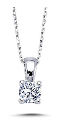 Lova Pırlanta 0.32 Karat Yuvarlak Kesim 14 Ayar Altın Tektaş 2040010 Pırlanta Kolye 42 Cm
