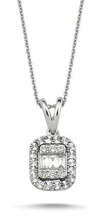 Venüs 0.06 Karat Yuvarlak Kesim Altın Pırlanta Kolye 40 Cm