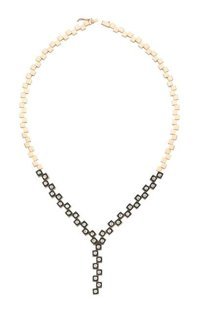 Lilarote 0.5 Karat Yuvarlak Kesim Beyaz Taşlı Altın Elmas Kolye 45 cm