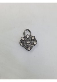 Allahverdi Türkmen 0.01-0.1 Karat Oval Kesim Beyaz Taşlı Gümüş Elmas Kolye 35 cm