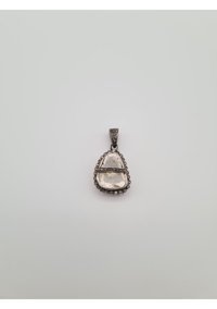 Allahverdi Türkmen 0.01-0.1 Karat Kesim Beyaz Taşlı Gümüş Elmas Kolye 35 cm