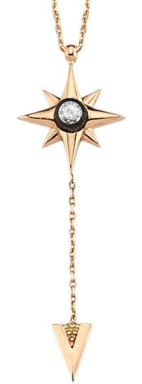 Lilarote 0.06 Karat Yuvarlak Kesim Beyaz Taşlı Altın Elmas Kolye 45 cm