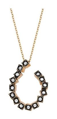 Lilarote 0.18 Karat Oval Kesim Beyaz Taşlı Altın Elmas Kolye 45 cm