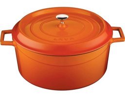 Lava Trendy Demir Döküm 28 cm Derin Tencere Turuncu