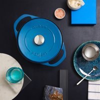 Pot Art Döküm 26 cm Basık Tencere Mavi
