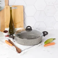 Karaca Bio Cold Stone Cam Kapaklı Granit 30 cm Karnıyarık Tencere