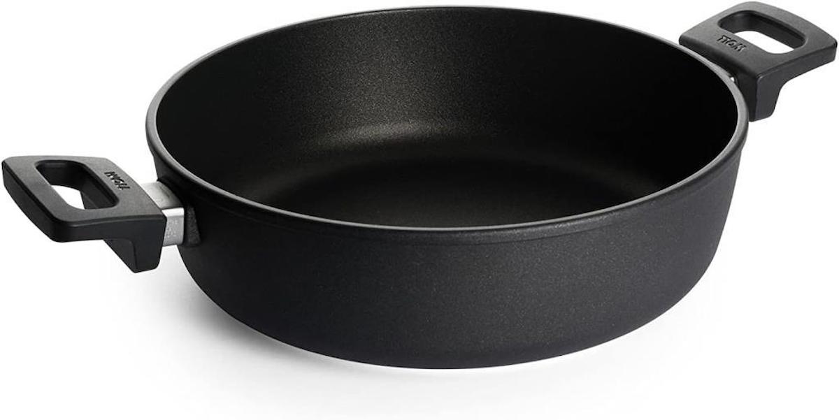 Primanova Woll D-WOLL828ILL Cam Kapaklı Titanyum 28 cm Basık Tencere