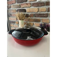 Evim Şahane Orion Cam Kapaklı Döküm-Granit 32 cm Karnıyarık Tencere