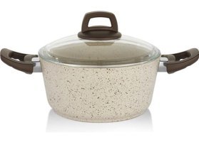 Schafer Profuse İndüksiyon Cam Kapaklı Granit 26 cm Derin Tencere