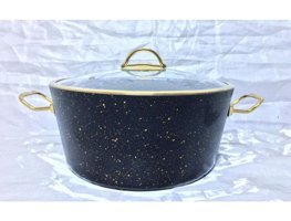 Evinda Cam Kapaklı Granit 28 cm Derin Tencere