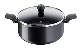 Tefal B55646 Cam Kapaklı Titanyum 24 cm Derin Tencere