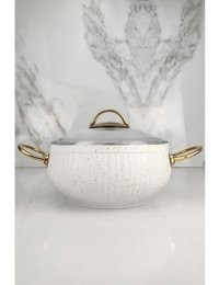 Lines Gold 152.4.01.108 Cam Kapaklı Granit 20 cm Derin Tencere